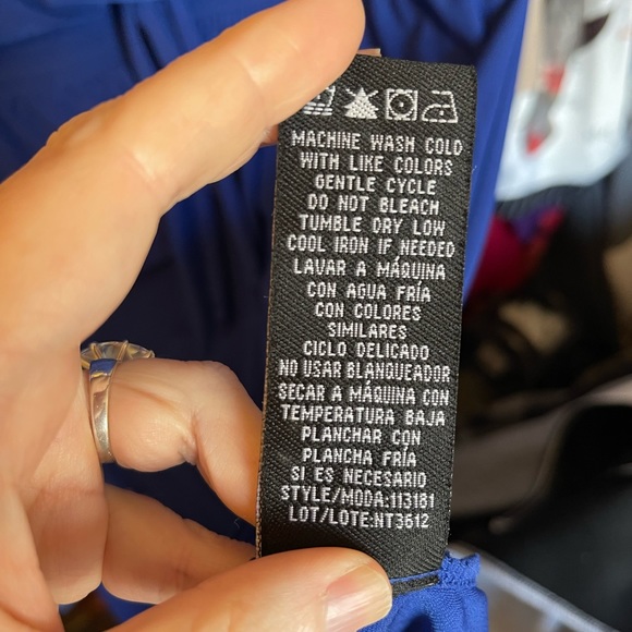 Sleeveless STRETCHY Pocket Dress By RN Studio Size 4 NWOT Navy - Picture 3 of 8